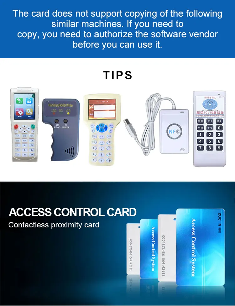 low price PVC ABS mixed material 13.56MHz Entrance and Exit gate access control system IC card