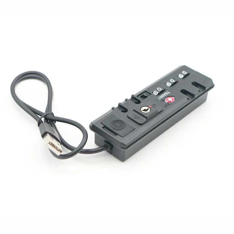 3digit Recess Tsa Zipper Lock With Usb Port For Dual Puller Buy