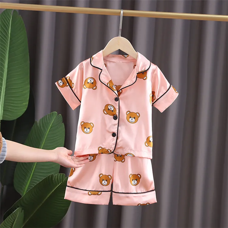 
Custom high quality print girl sleepwear nightwear pajamas setr pajamas set 