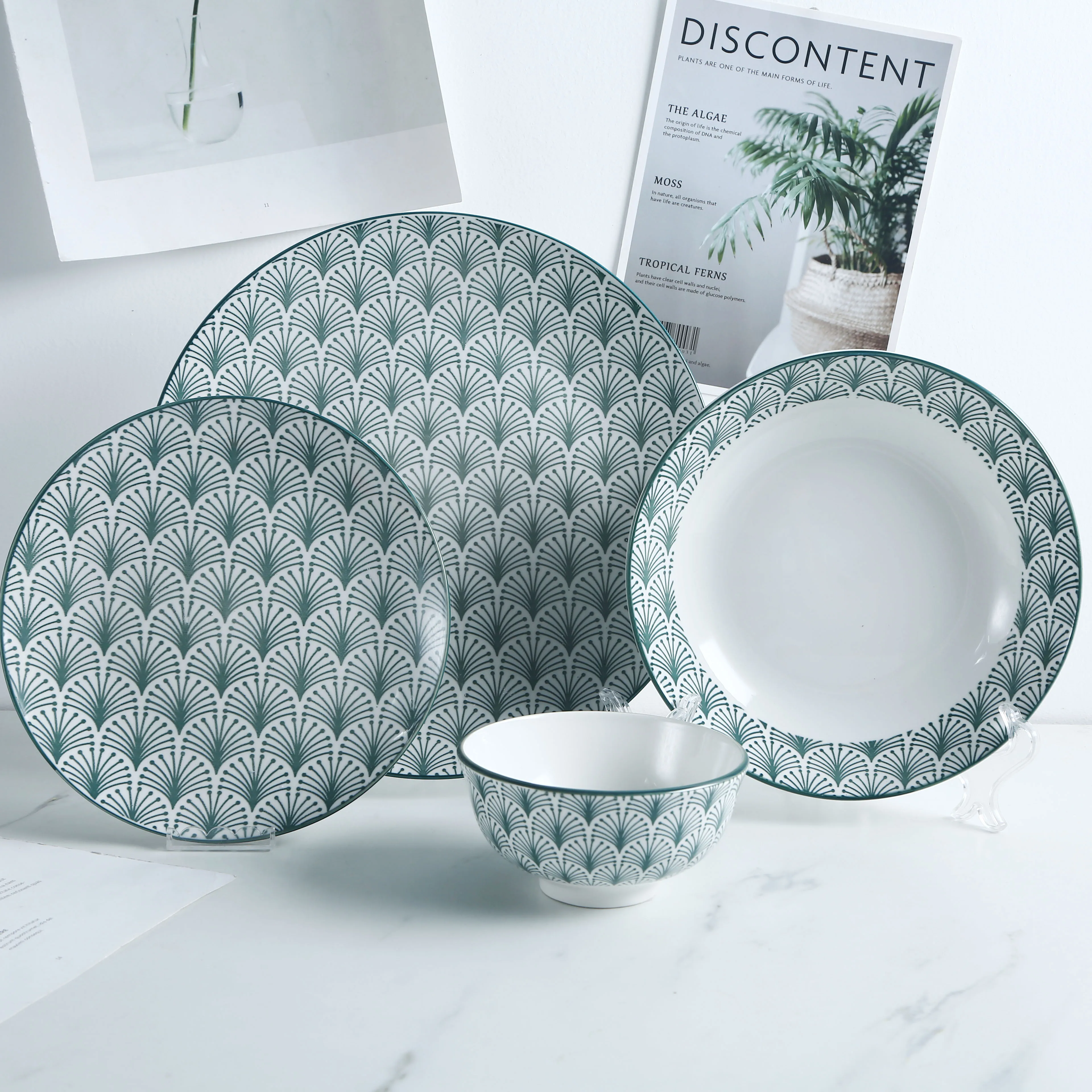 Modern Kitchen Dinnerware Dinner Set Plates Bowls Crockery Dining