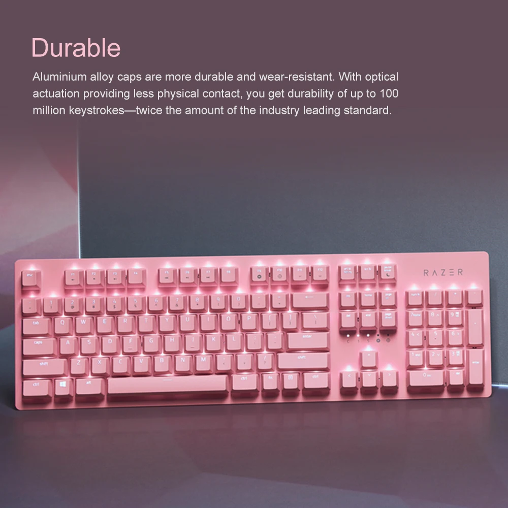 razer huntsman机械键盘游戏光机电开关104键rgb背光有线键盘