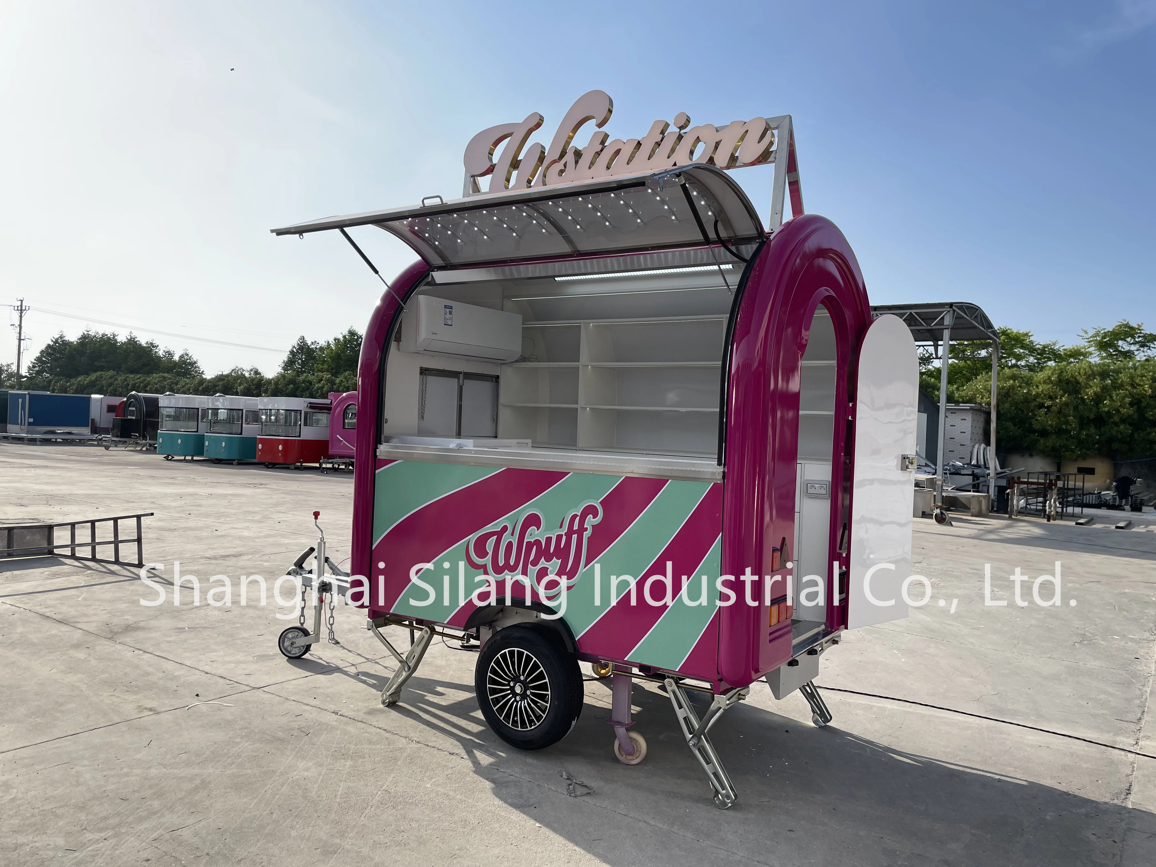 MAICHE Customized Mobile Wooden Food Trailer Truck Candy Cart Retail Bar factory