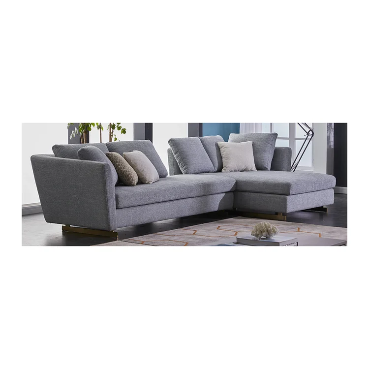 2020 Luxury living room modern nordic corner dark grey sectional sofa set 7 seater