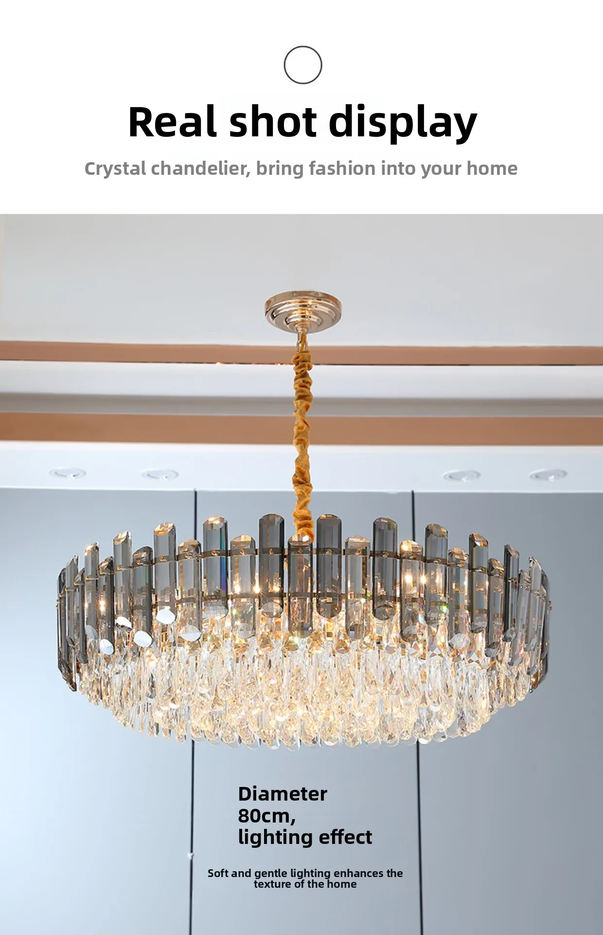 product villa hotel lobby luxurious american style living room postmodern high end light luxury crystal bedroom nordic chandelier-12