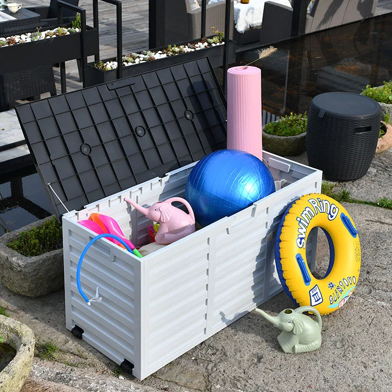 260l Waterproof Bench Deck Box Outdoor Plastic Garden Storage Box Buy