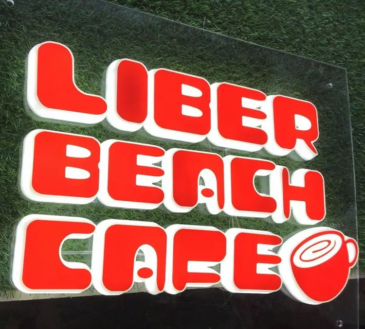 product sry sign stainless steel side punching leak engraving blank edge 3d led letters luminous word mini custom logo sign outdoor993-6