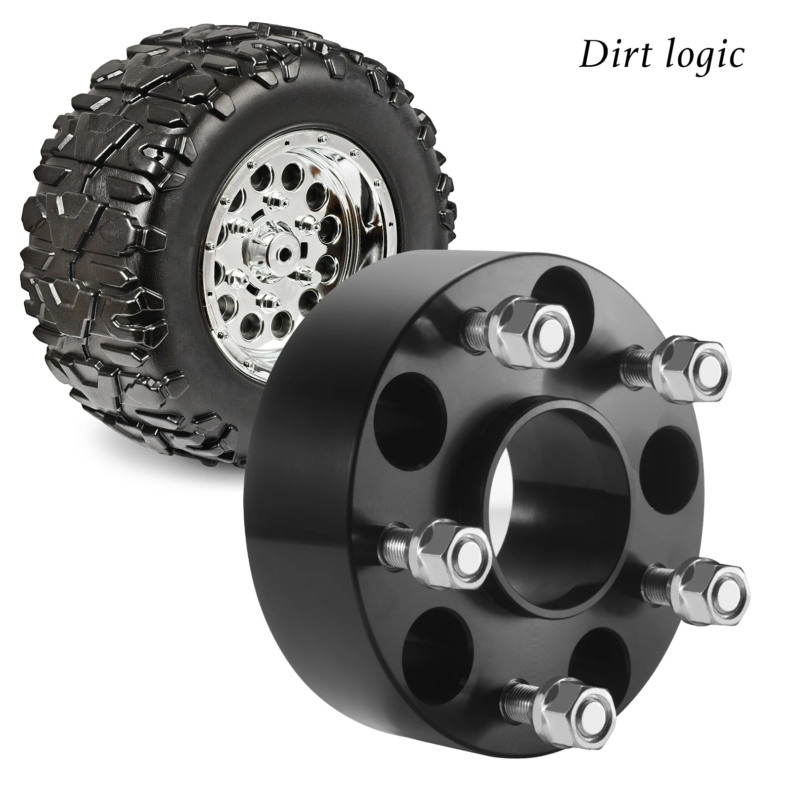 Aluminum Wheel Spacer Pair 6x6 Bolt Pattern 1.5 Inch Thick For 2013