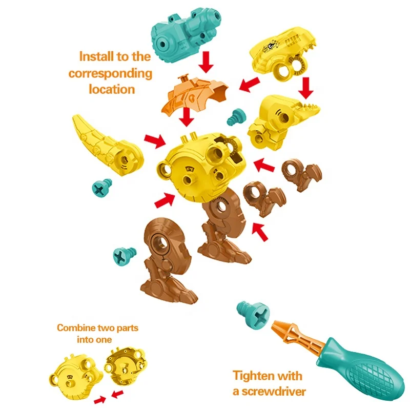 Educational Toy Diy Dinosaur Gashapon Toys Tyrannosaurus Rex ...