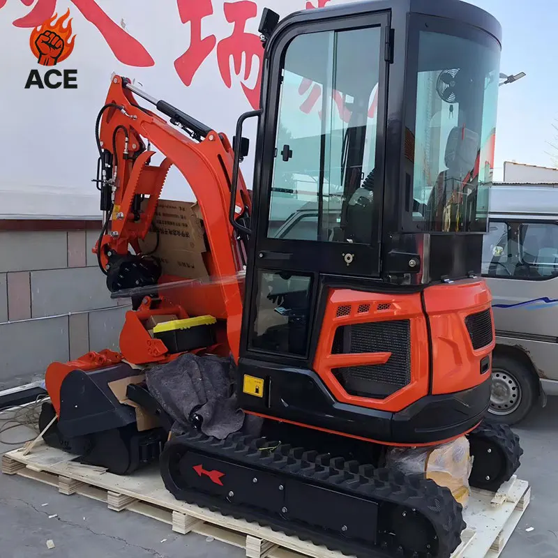 New Mini Crawler Excavator Machine 1.8 Ton Mini Digger Farm Garden