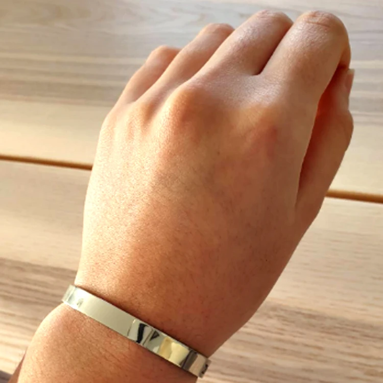 友谊珠宝生日励志男士女士袖口手镯不锈钢手链 - buy stainless steel