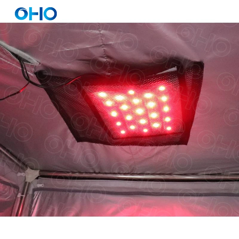 OHO Indoor Personal Sauna Box Room Far Infrared Sauna Tent Led Red Light Therapy Portable Full Body Dry Sauna Tent factory