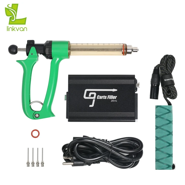 
Semi-Automatic Cbd Filling Oil Gun With Blunt Fill Needle Heat Barrel Silicone Handle Cover 0.5ml 1.0ml G9 Carts Filling Machine 