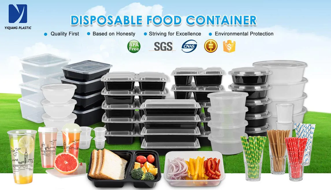 Embalaje Uso Pp Desechable De Plástico De Microondas Rectangular