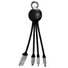 3 in1 Mobile Phone Cables Charge Cord Usb Cable Nylon Braided USB Cable