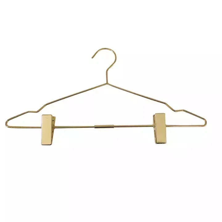 Clothing Hangers Set Golden Metal Hanger With Clip 2022 Luxury Durable