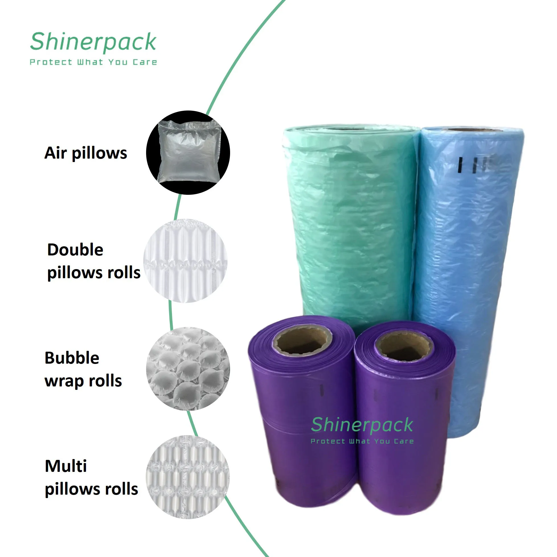 Inflatable Air Cushion Pillow Packaging Bag Void Fill Packing Material