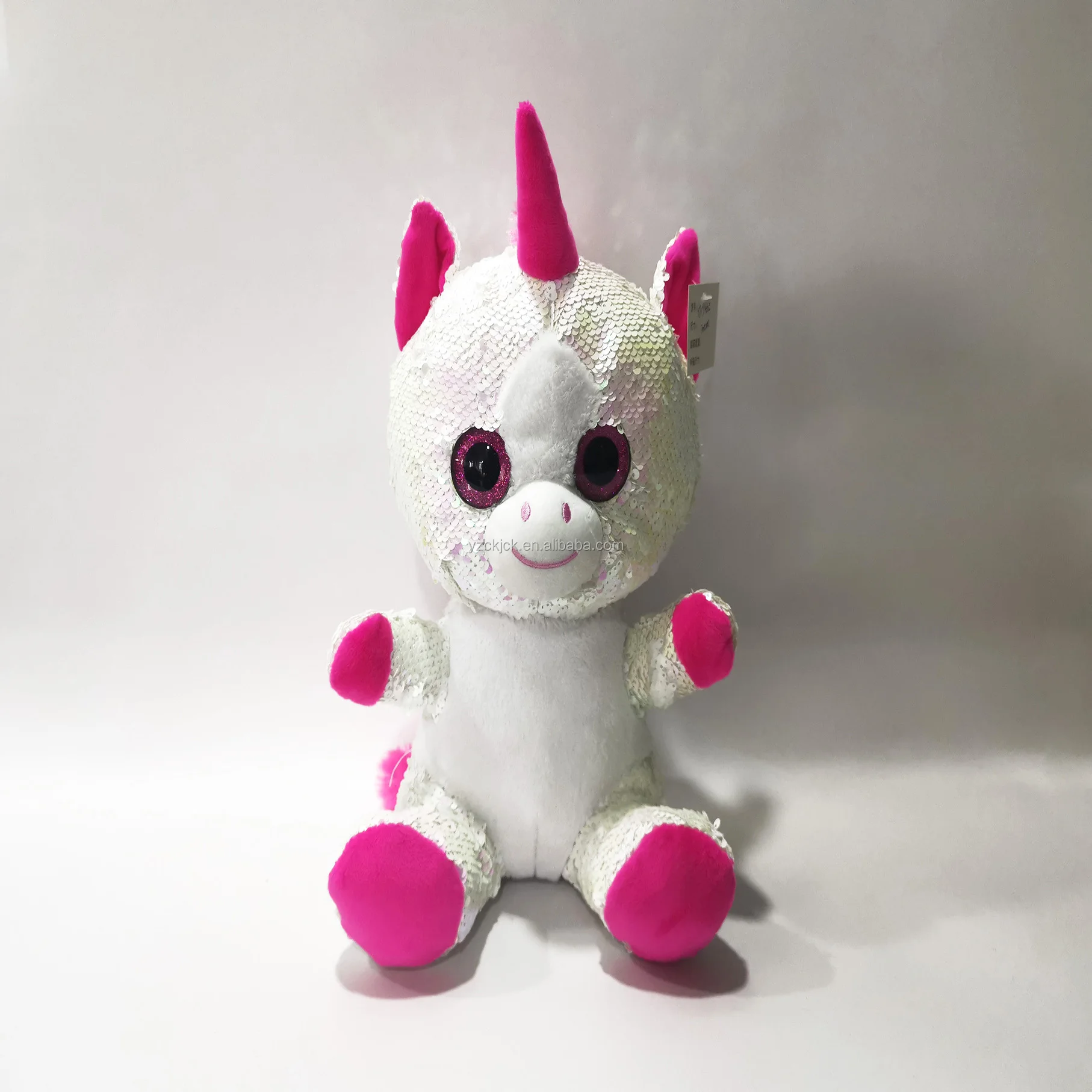 Sequin Glitter Eyes Plush Unicorn Stuffed Animal Toys Peluche Unicorn ...