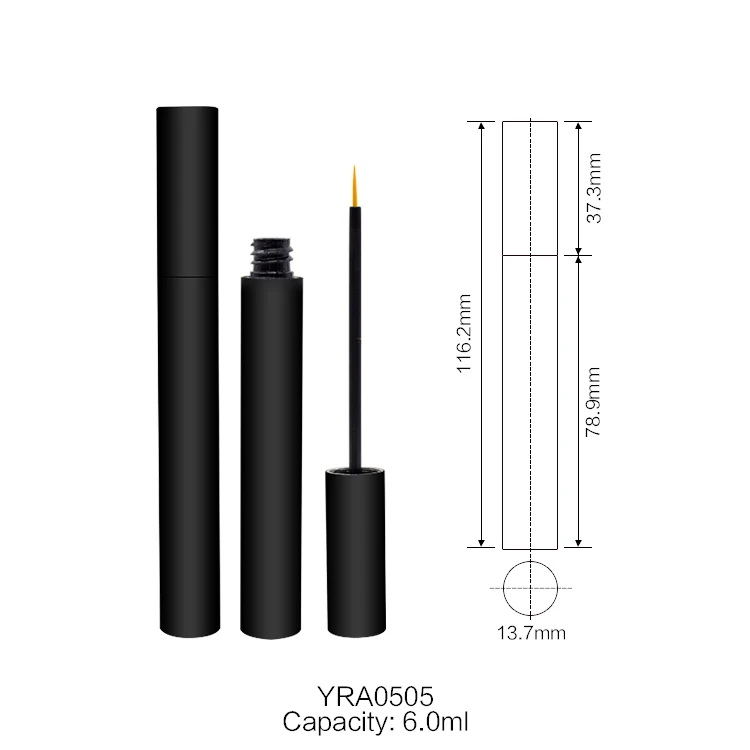 6ml Aluminum Eyeliner Tube Container Golden Empty Eyeliner Bottle