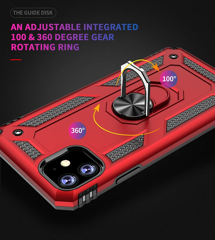 Funda de teléfono móvil con cubierta de soporte para iPhone 11 pro Max 2019 6,1 "5,8" 6,5 "Accesorios