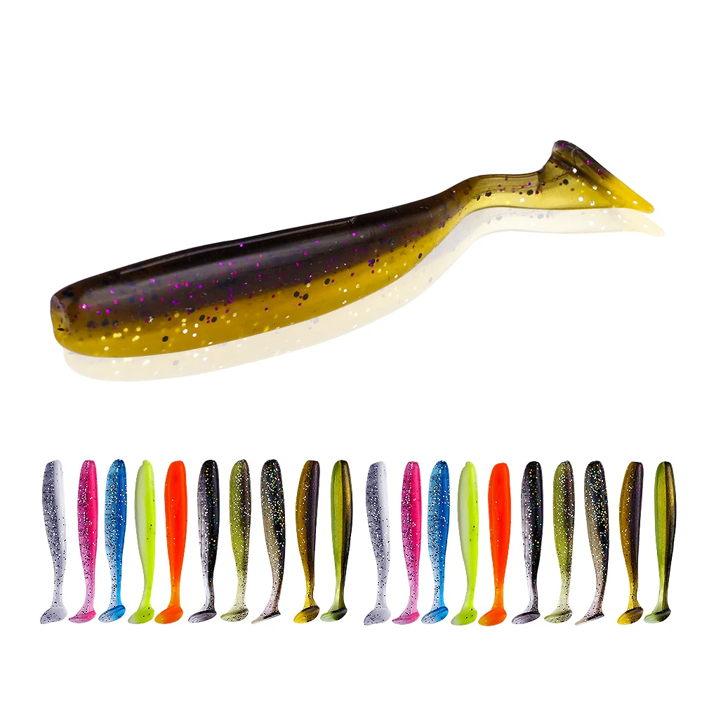 Details about   Fishing Wobblers Soft Lures 50-75mm Shiner Double Color Silicone Artificial Bait 