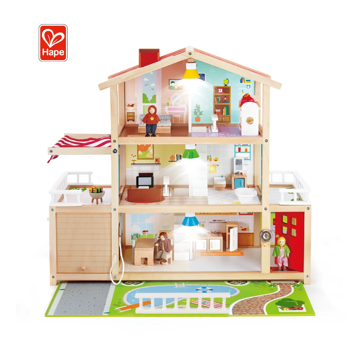 hape geometric dollhouse