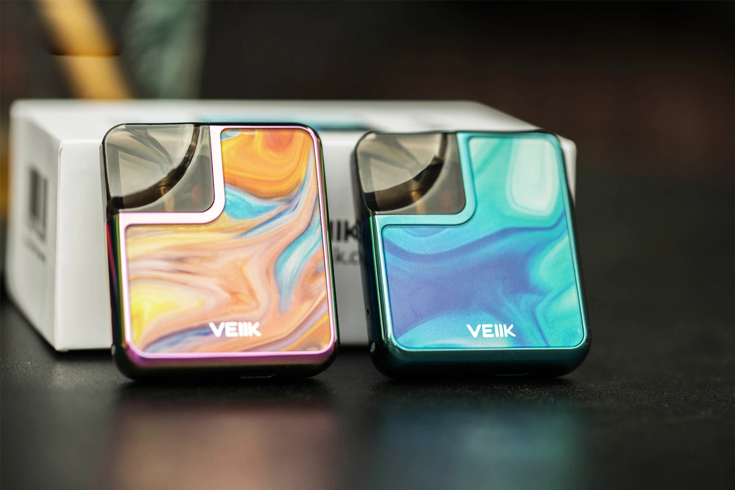 veiik 最新产品 pod vape 500mah 饼干电子香烟套装搭配 2毫升 pctg