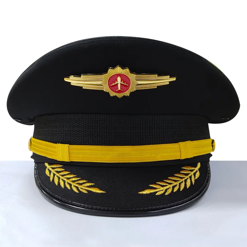 定制可拆卸黑色军装礼服帽子陆军军官见顶帽
