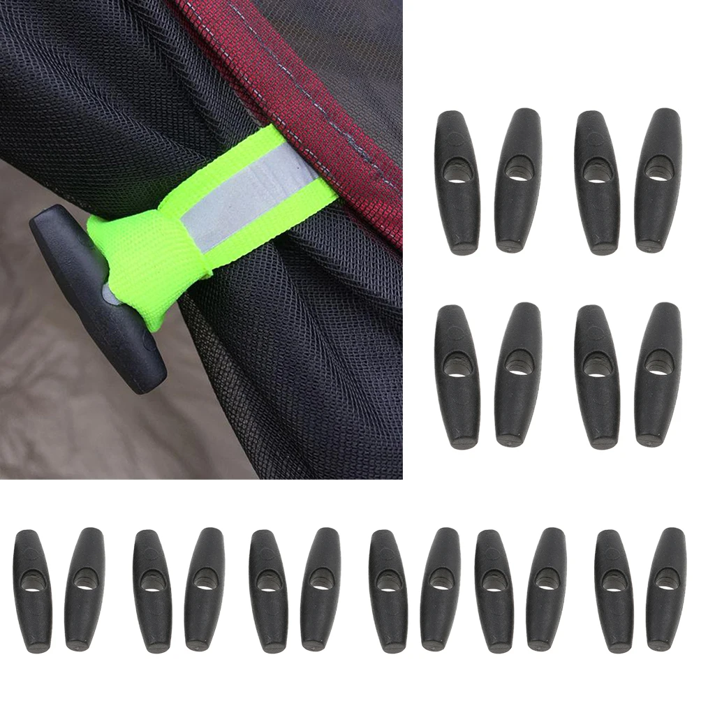 20 Outdoor Awning Tent Fly Tie Up Roll Fasten Buckle for Backpack Tie Down 