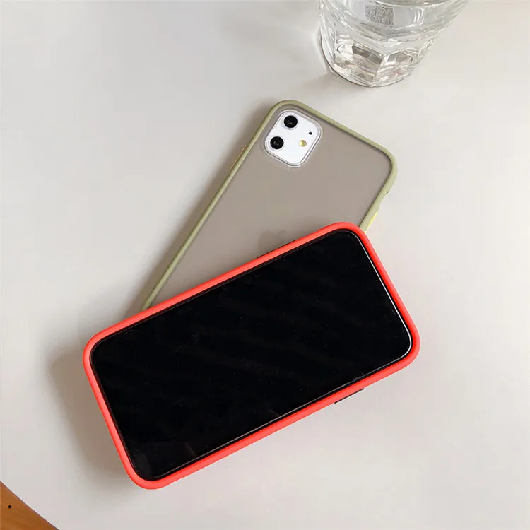 Mint Hybrid Simple Matte Bumper Phone Case  For iPhone 11 Pro Max XR XS Max 6S 8 7 Plus Shockproof Soft TPU Silicone Clear Cover