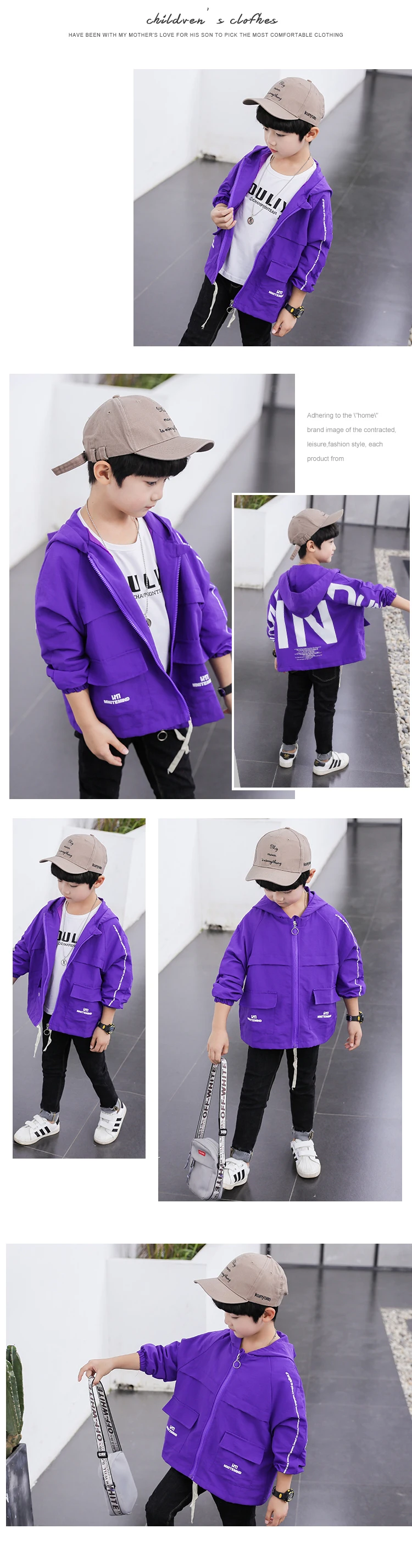 High quality boutique fashion design boys jacket 100%polyester printed hooded pink kids windbreaker jacket