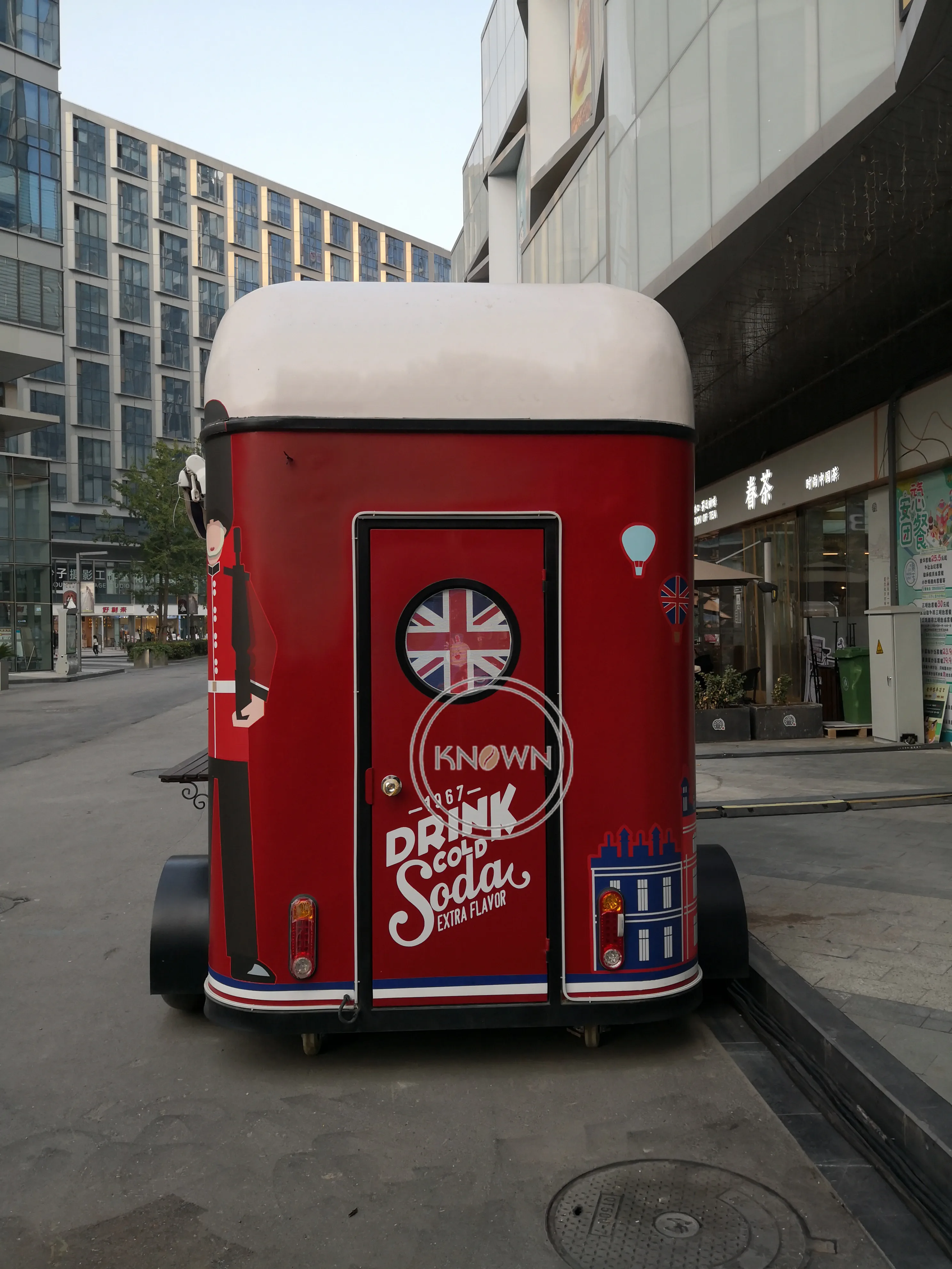 移动复古食品卡车餐饮拖车车定制特许巴士餐车出售