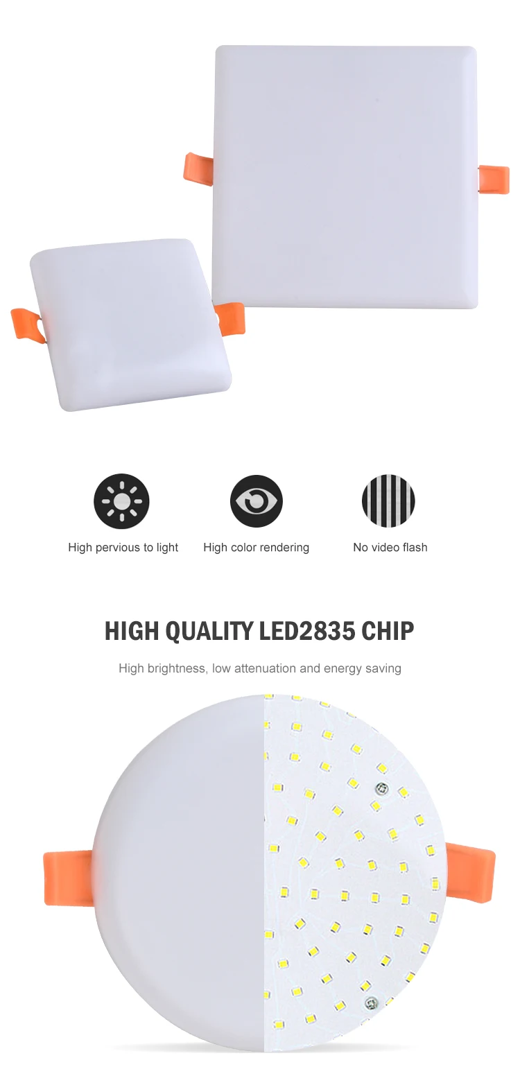 Factory price home thin aluminum frameless 10w 18w 24w 36w indoor ceiling led panel lamp