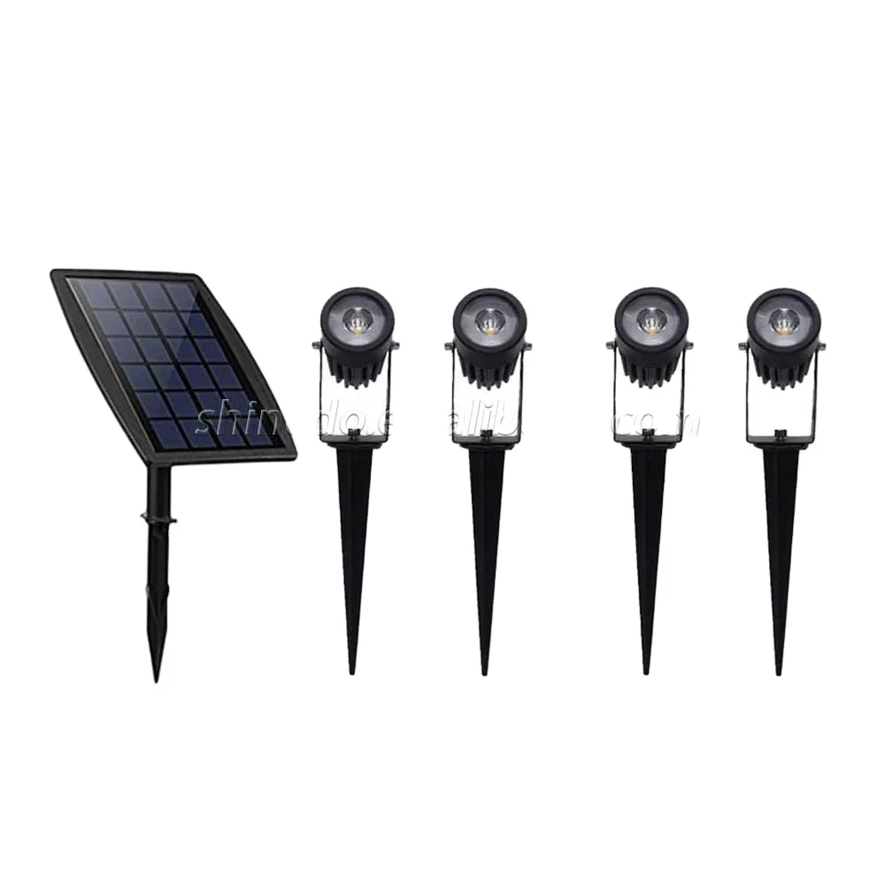 Solar Spotlights RGB Landscape Lights Color Changing Low Voltage Outdoor Solar Spotlight IP65 Waterproof 9.8ft Cable Auto On/Off