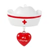 Nurse Cap with heart Shape Resin angel Christmas Ornaments