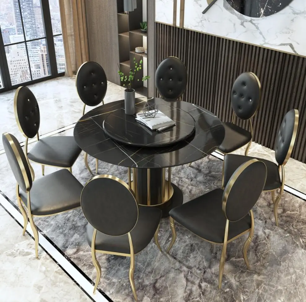 Stone Marble Top Round Dining Table With Rotating Centre Buy Marble
