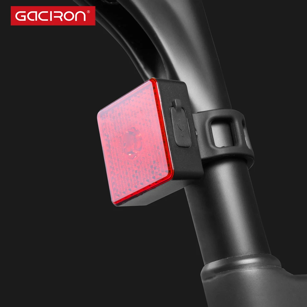 Gaciron cycle accessories bicycle back light led usb back bike flash light