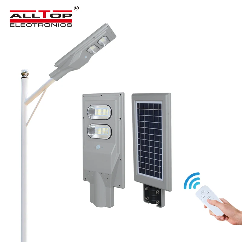 ALLTOP Intelligent ABS ip65 waterproof motion sensor 30w 60w 90w 120w 150w led solar aio street light