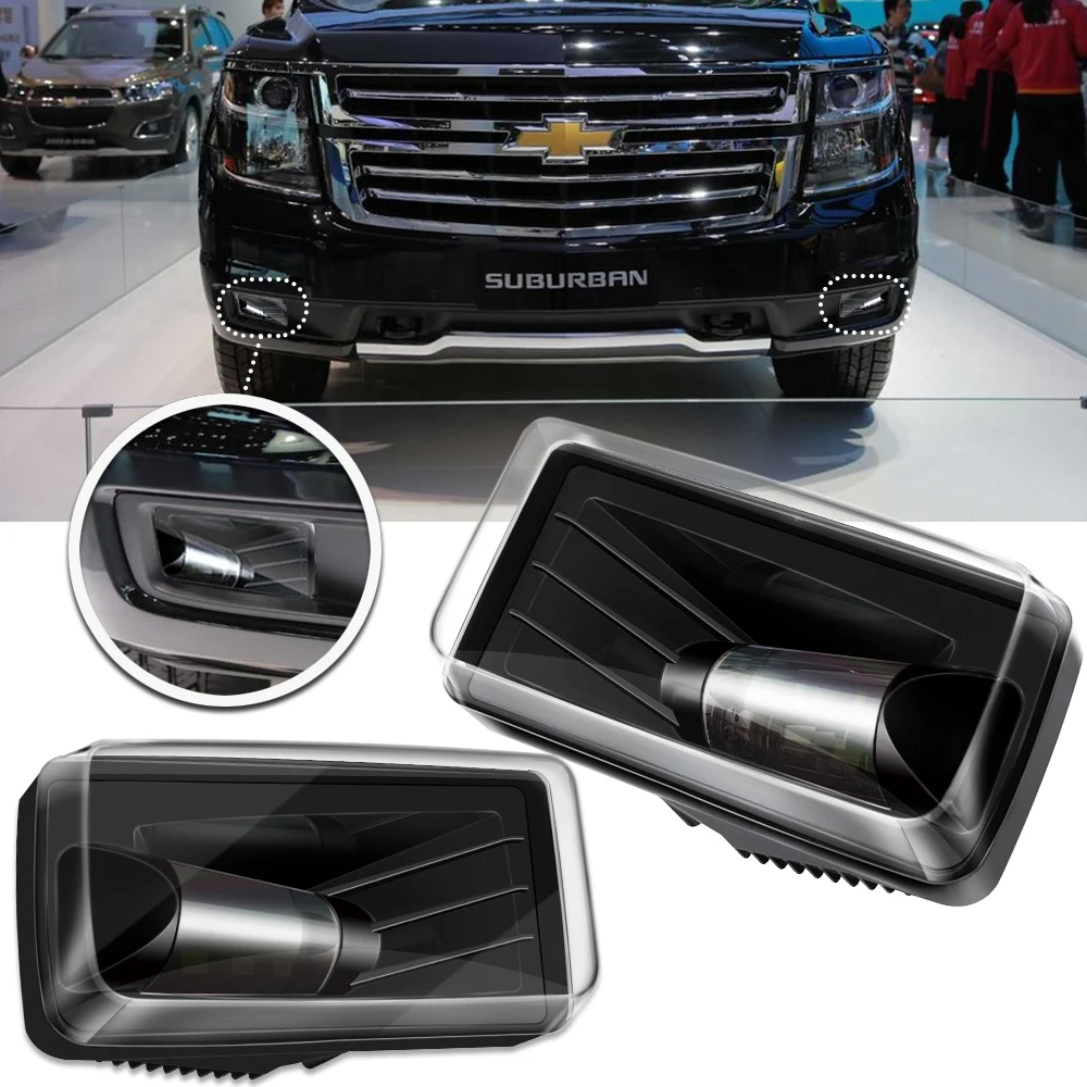 For Chevy Silverado 07-16 led fog lights Front Square Driving Fog Lamps for GMC YUKON 2015-2016