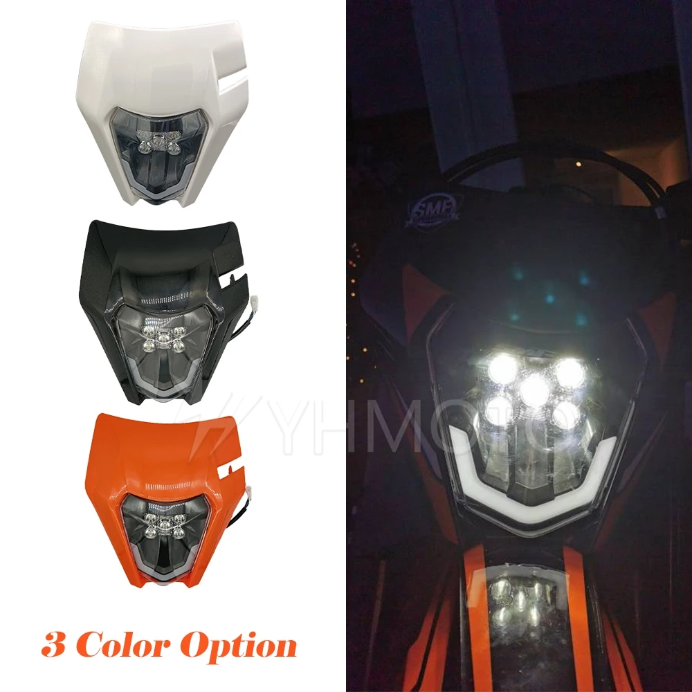 Yhmoto Dirt Bike Led Head Light Lamp Motorcycle Headlight For Ktm Sx F