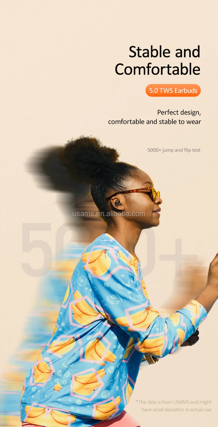 USAMS NEW YJ Series Blue tooth 5.0 Digital Display Wireless Earphone - ANKUX.COM