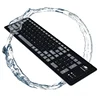103 keys USB Wired Silent Typing Soft Touch Spillproof Silicone Portable Folding Keyboard