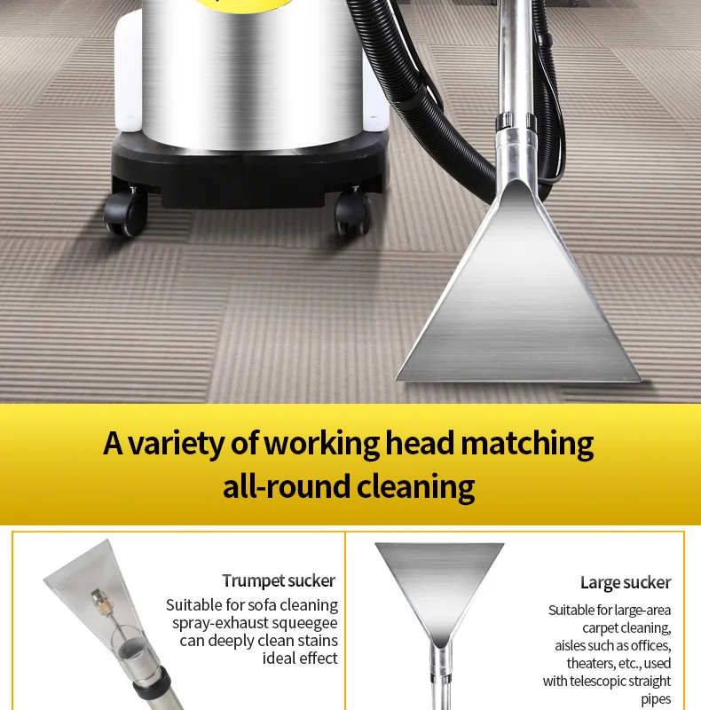 Commercial Hotel-Dedicated 220V/110V Carpet Extraction Cleaning Machine Manual Vacuum Cleaner with Sofa Art Spray Feature