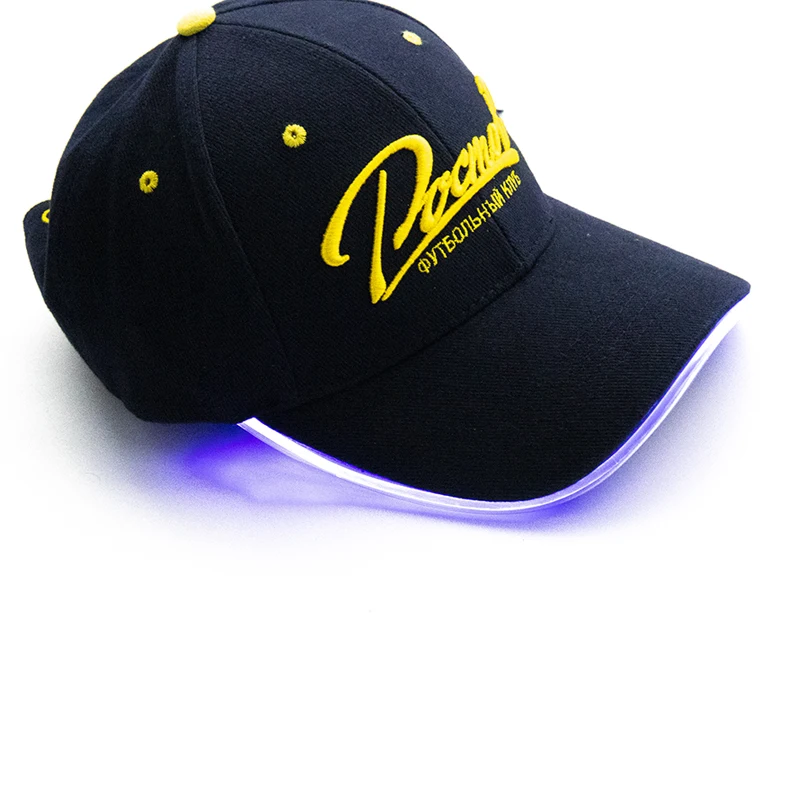 Wholesale Cap With Logo Custom Cotton Luminous Cap LED  Sport CapEmbroidery Baseball Hat