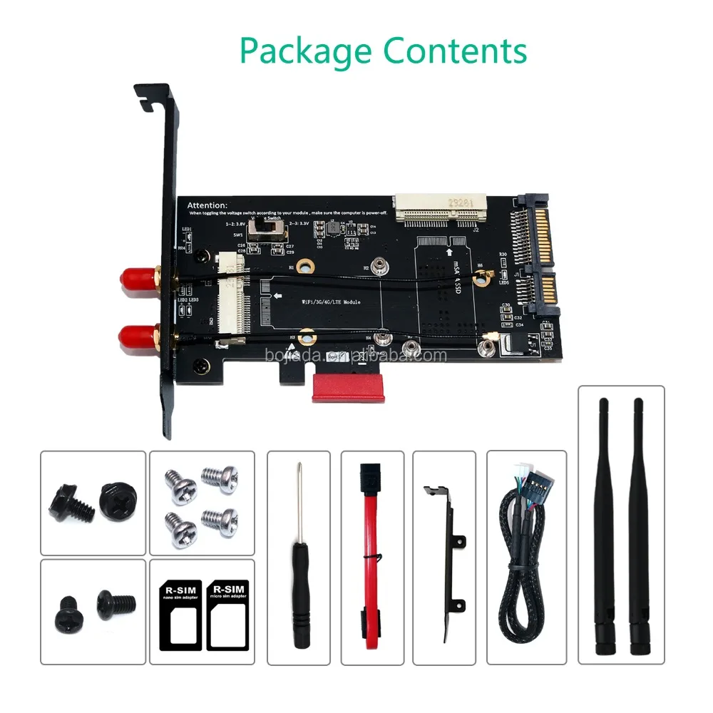 New Arrival Mini Pcie Mpcie Wifi/3g/4g/lte Wireless Module To Pci ...