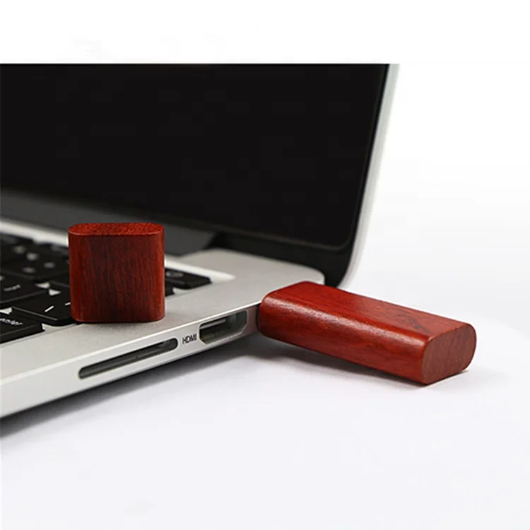 Wholesale custom logo print wood wooden 1GB usb stick swivel flash drive - ANKUX.COM