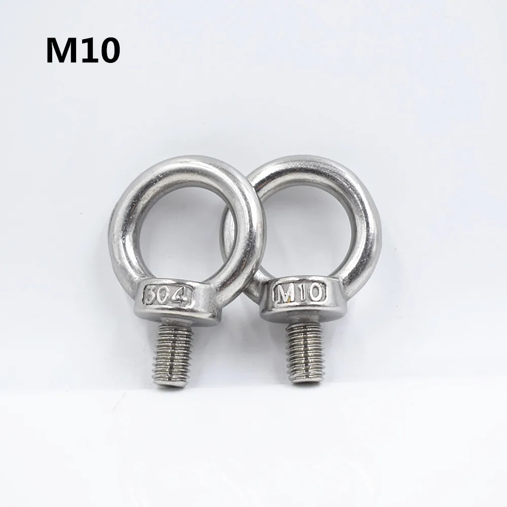 304 Stainless Steel Marine Lifting Eye Screw Ring Loop Hole Open Eye