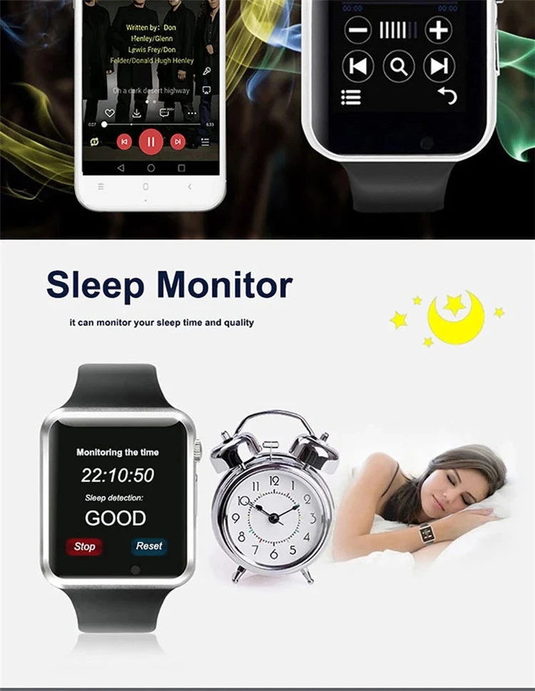 Montre connectée A1 avec téléphone portable, 1.54 pouce, meilleur marché, usine