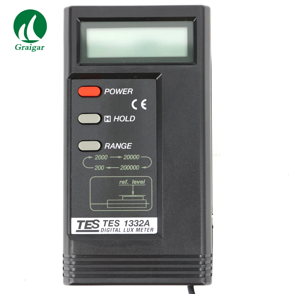 TES-1332A Digital Lux Meter with LCD Display Range 20/200/2000/20000 ...