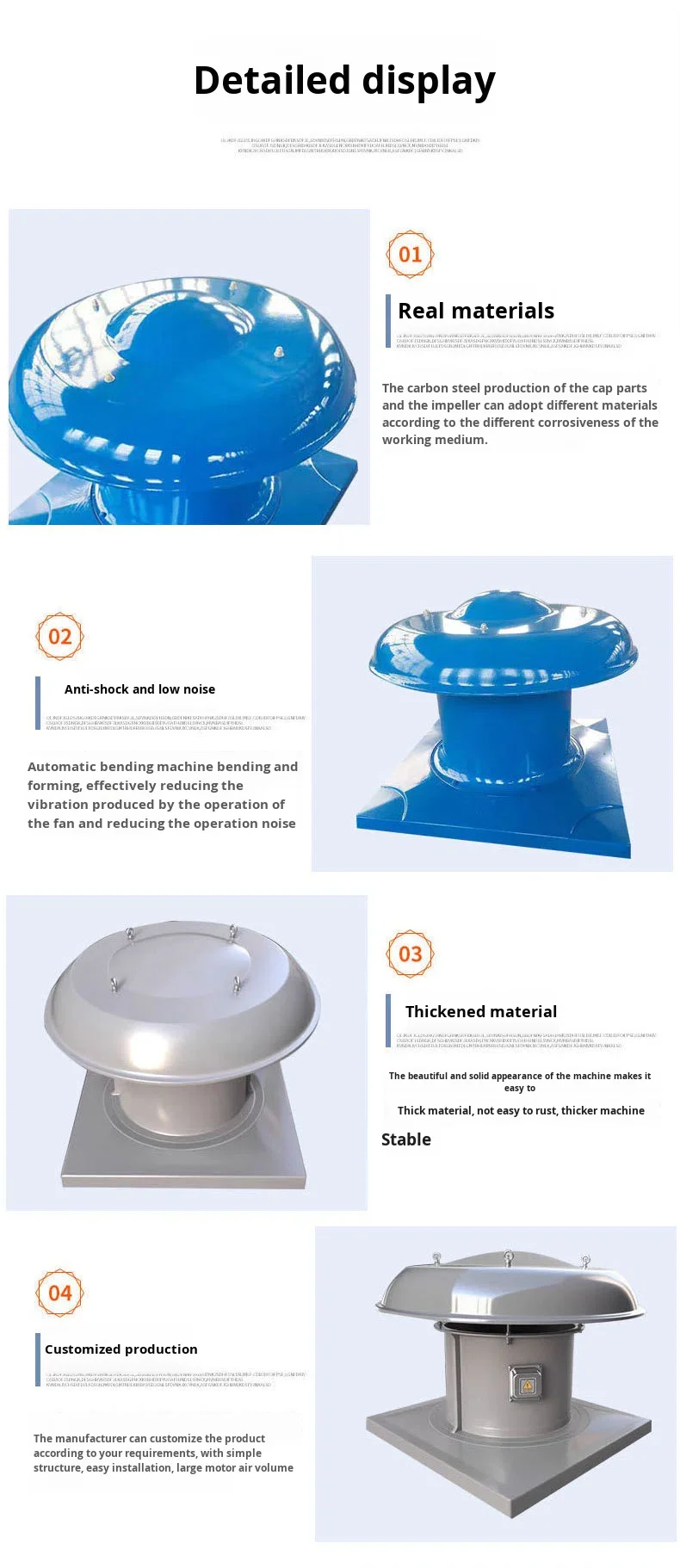 Steel Roof Exhaust Fan, DWT, 380V - detail 10