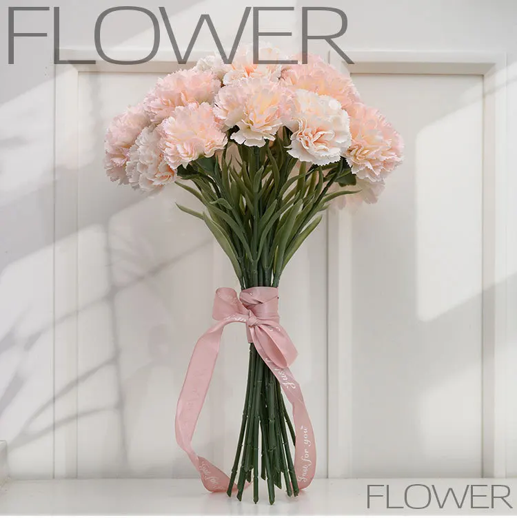 Factory Wholesale Artificial Flower Silk Carnation Flowers For Mothers